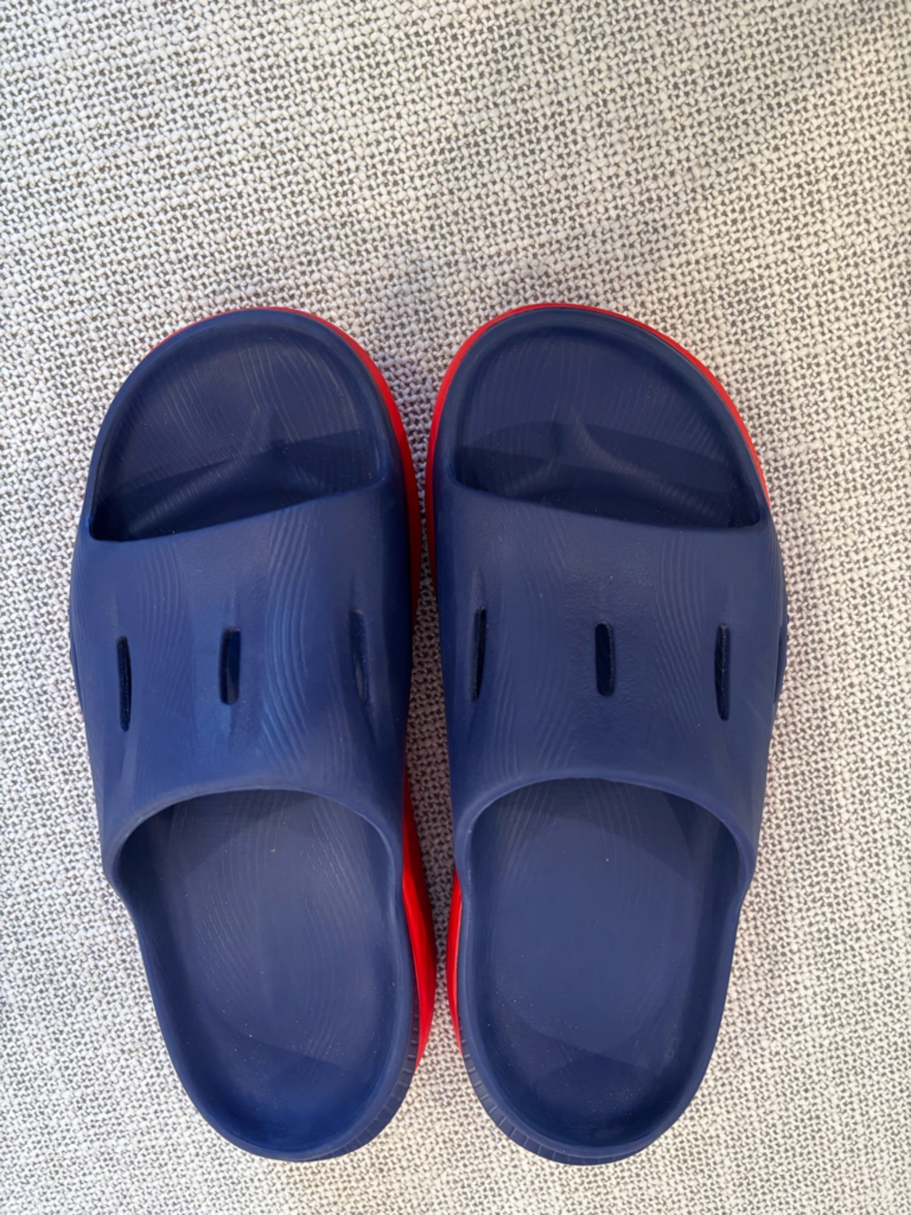 Hoka Recovery Slide W9/M7 Navy Blue and Red